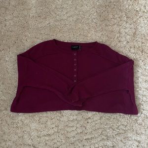 Urban Outfitters cropped waffle long sleeve